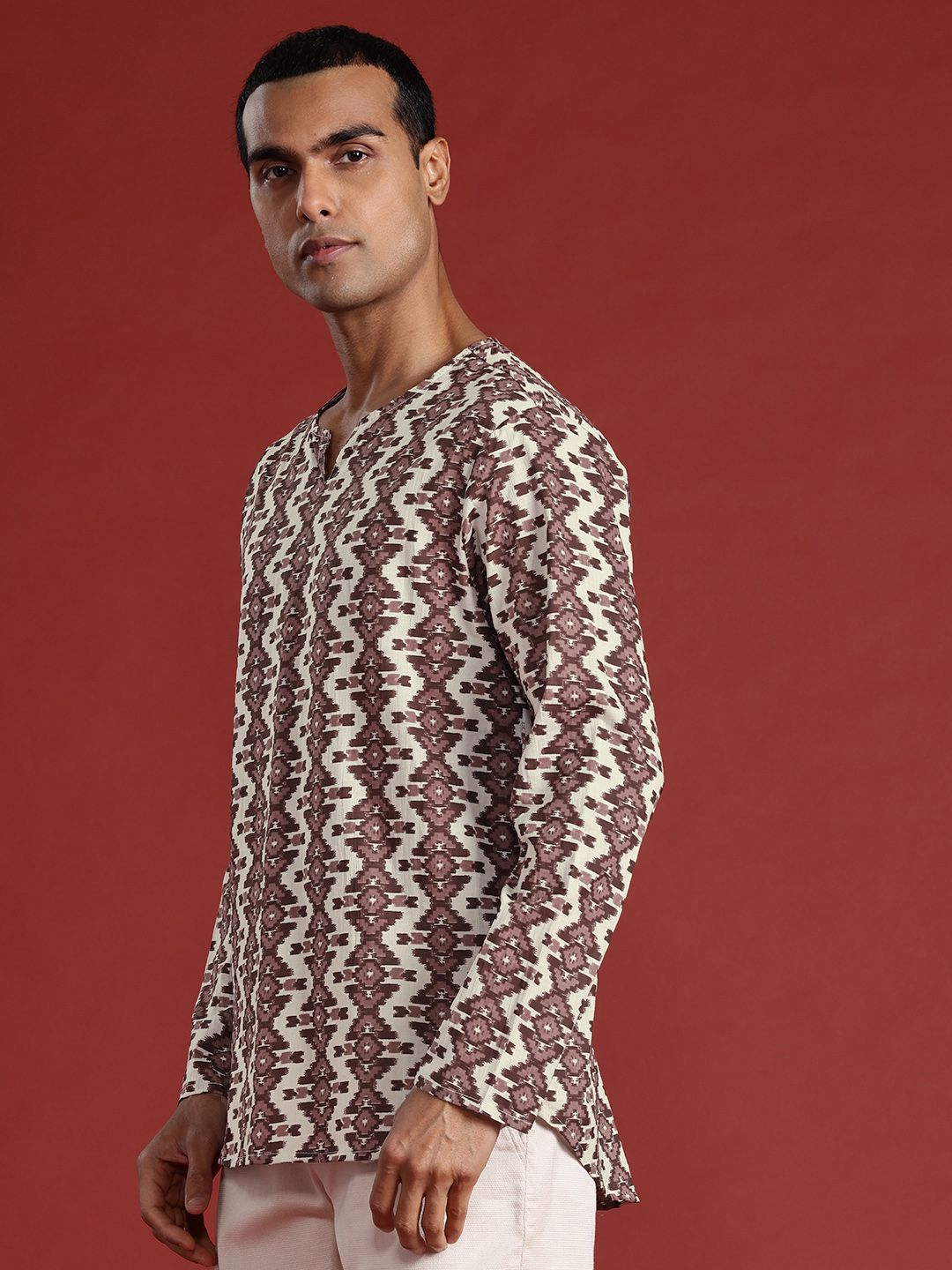 Anouk Ethnic Motifs Print Pure Cotton Short Kurta