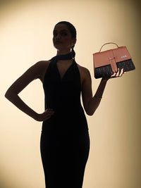 ZOUK Kriti Sanon - Ikat GreRed Iconic Evening Structured Satchel