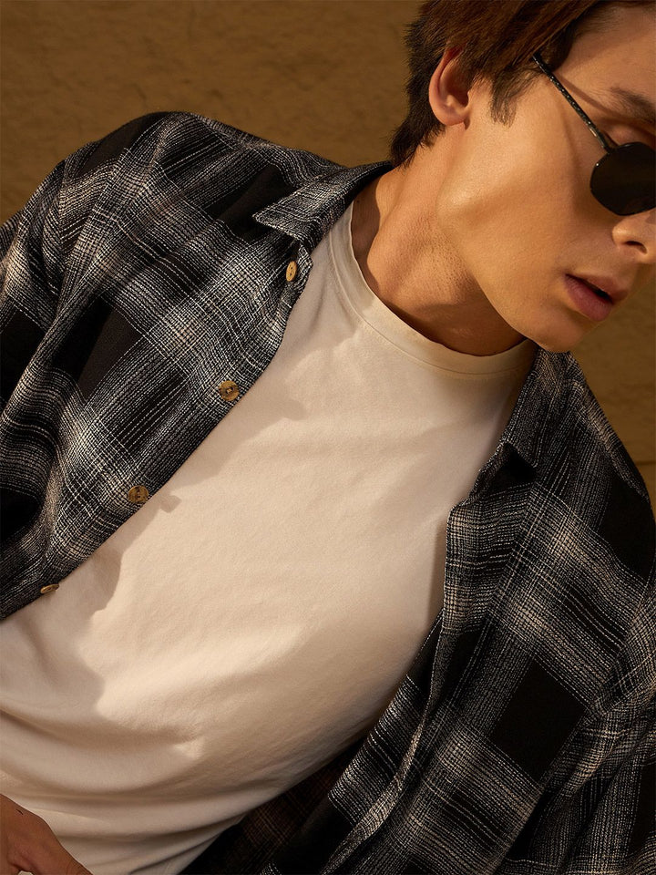 Dennison Men Drop Shoulder Oversized Checked Shirt