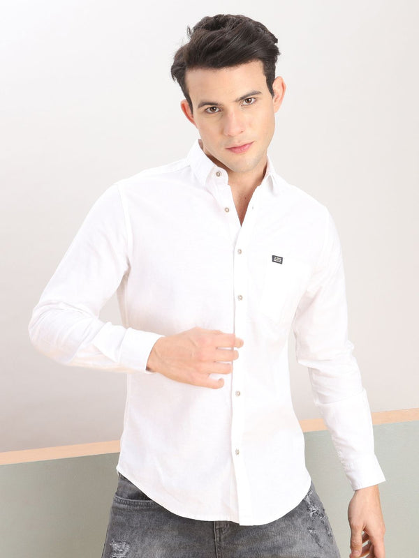 The Indian Garage Co Men White Casual Shirt