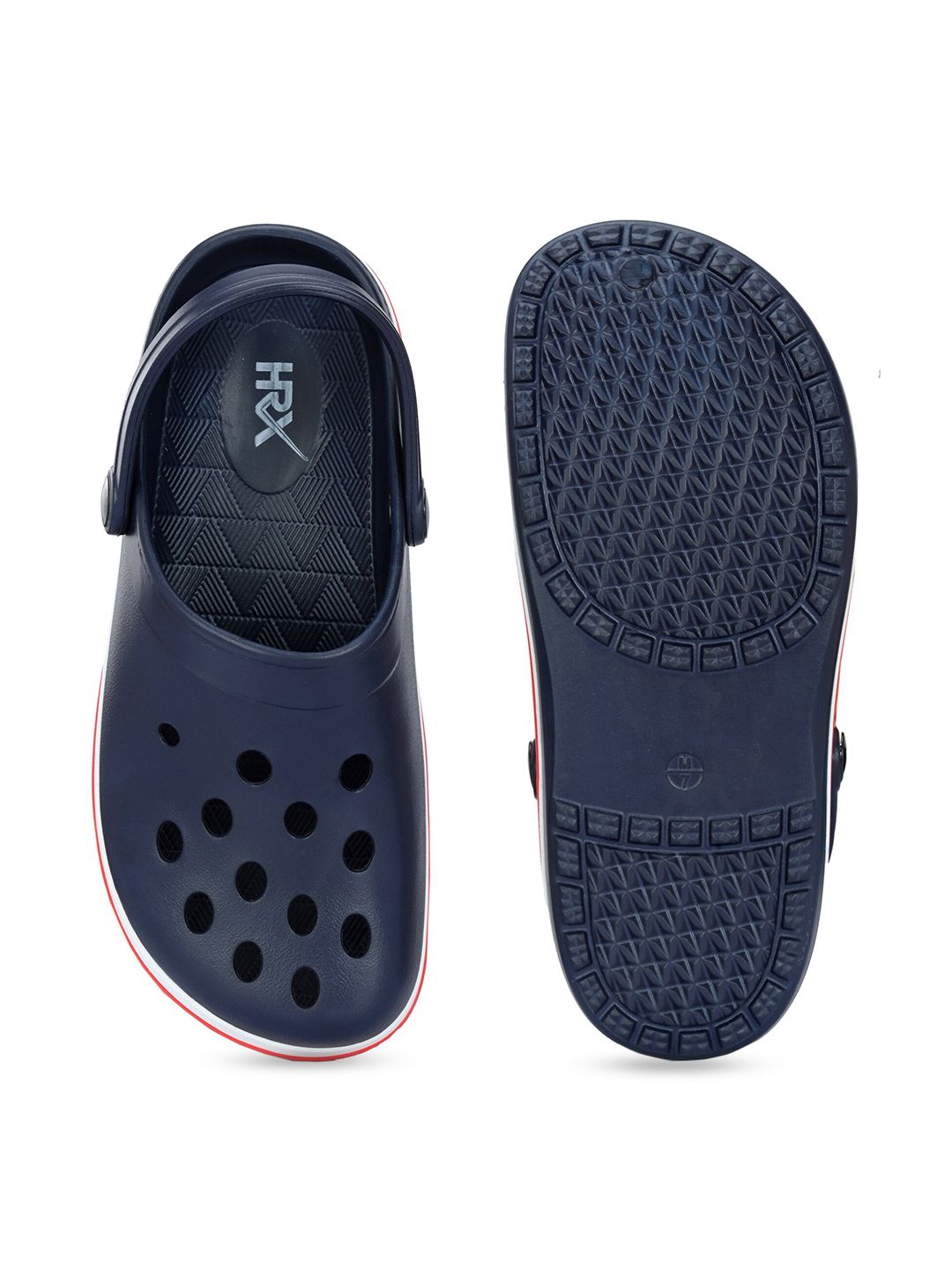 HRX by Hrithik Roshan Men Navy Blue & Red Rubber Clogs
