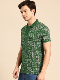 Being Human Printed Polo Collar Pure Cotton T-shirt