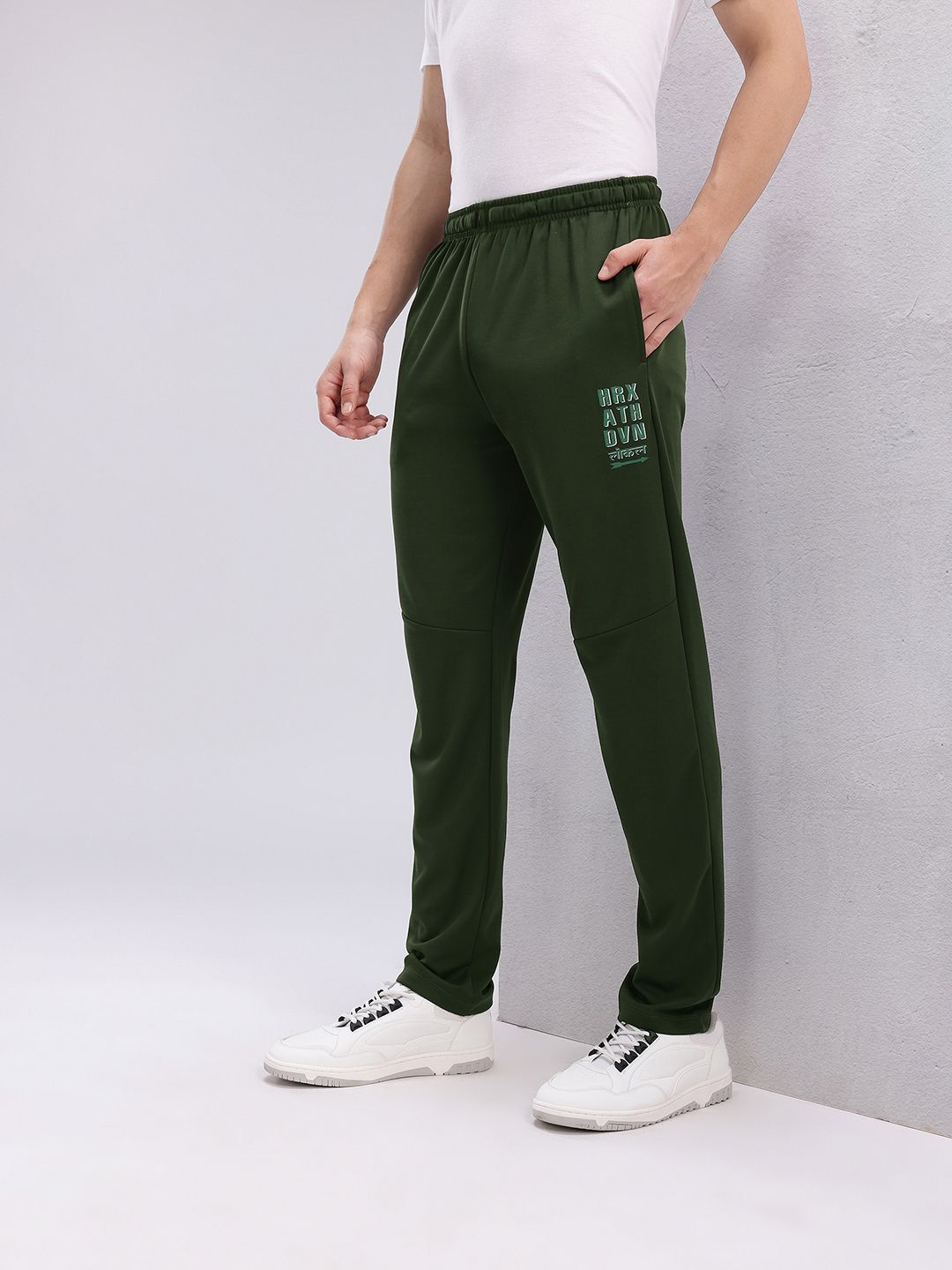 HRX by Hrithik Roshan Men Mid-Rise Regular Fit Lifestyle Track Pants