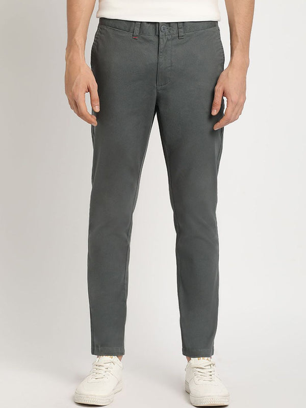 THE BEAR HOUSE Men's Slim Fit Mid Rise Casual Trouser