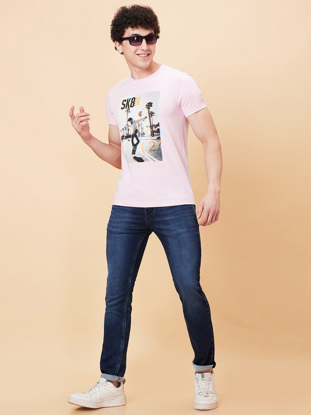 Being Human Graphic Printed Round Neck Casual T-shirt