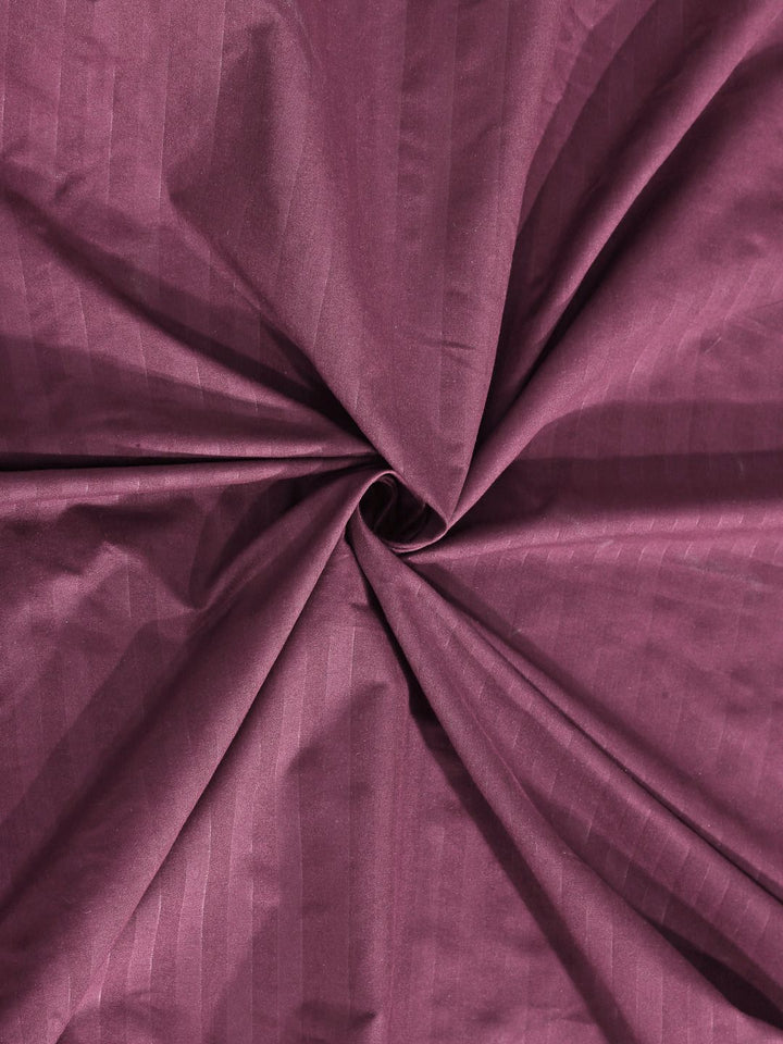 Myntra Elegant Homes Maroon Striped 300 TC Super King Bedsheet Set 2.7 m x 2.7 m