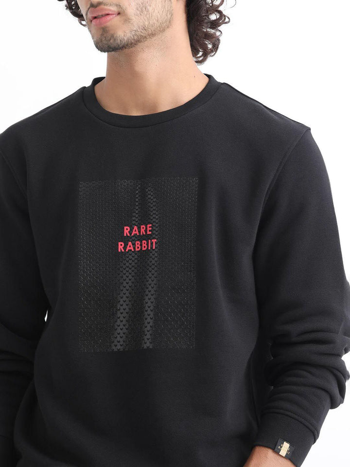 RARE RABBIT Men Osin Typography Printed Sweatshirt