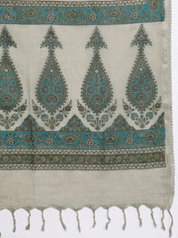 Libas Women Green Gotta Patti Kurta with Palazzos & With Dupatta