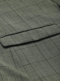 Park Avenue Slim Fit Checked Single-Breasted Formal Blazer