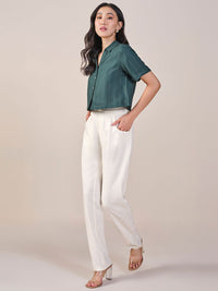 AND Women Regular Fit Mid-Rise Regular Trousers