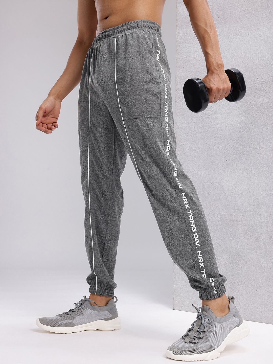 HRX by Hrithik Roshan Men Typography Print Mid-Rise Rapid-Dry Running Joggers