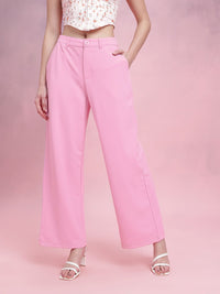 DressBerry Women Regular Fit Wide Leg Fit Trousers