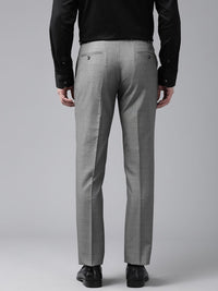 Park Avenue Men Checked Smart Fit Low-Rise Trousers
