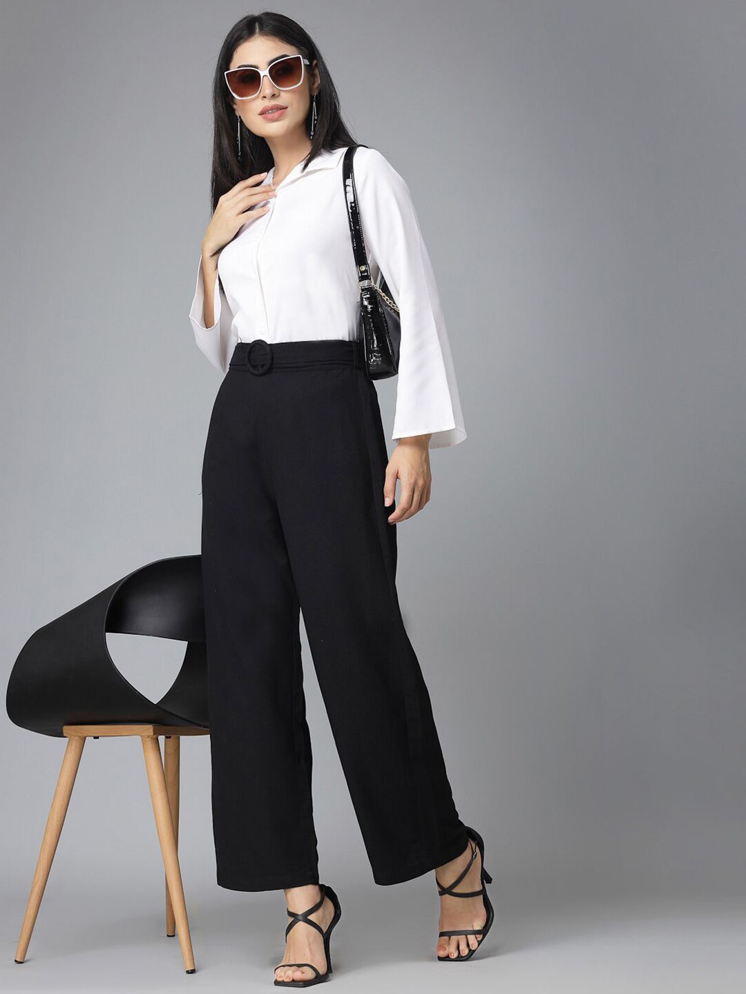 Style Quotient White Smart Spread Collar Formal Shirt