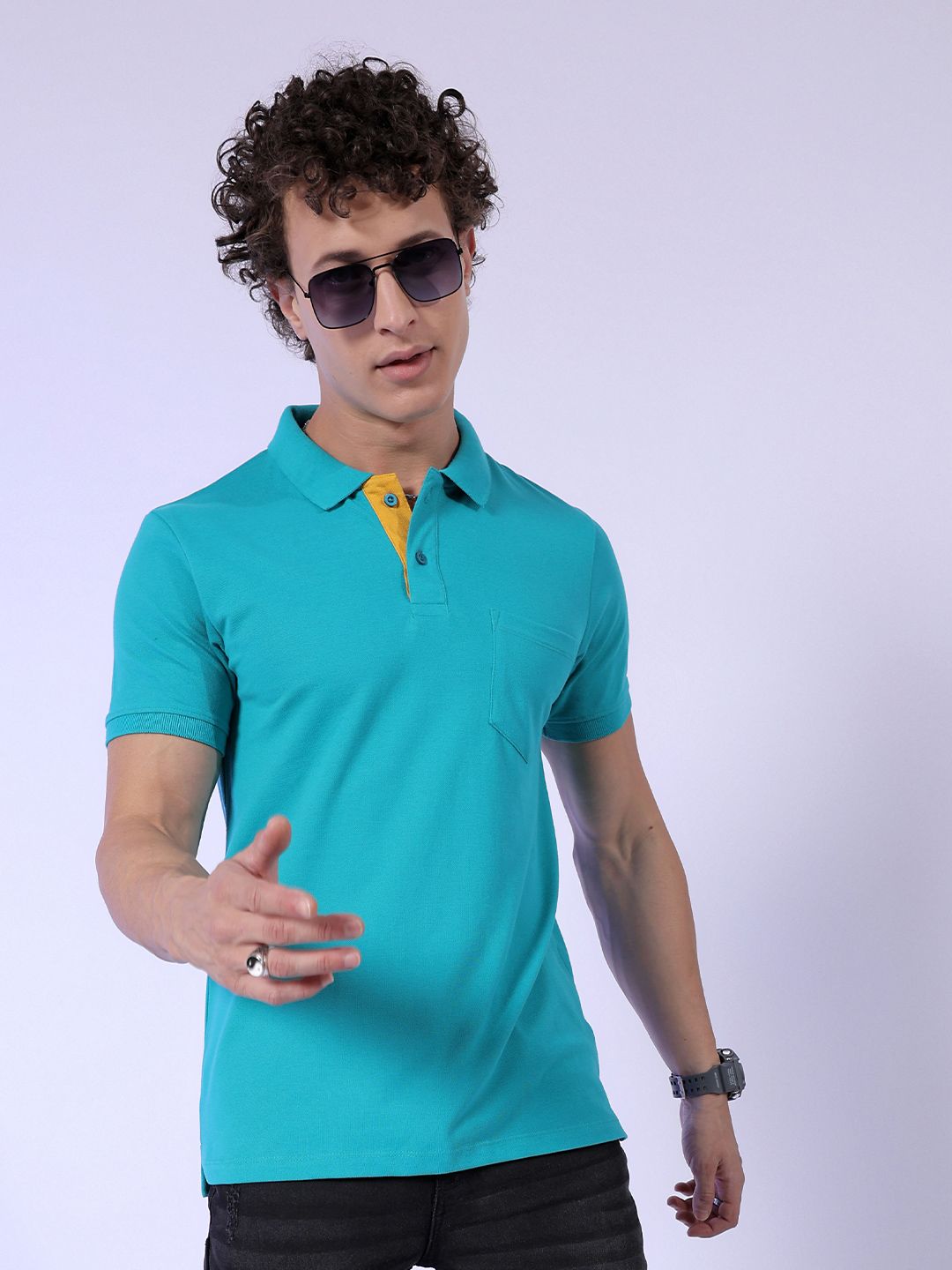 The Indian Garage Co Pack Of 2 Polo Collar Pockets T-shirt