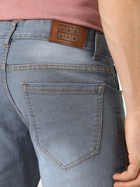 Urbano Fashion Men Grey Slim Fit Light Fade Stretchable Jeans
