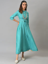 W Women Blue Embellished Ethnic Maxi Dress