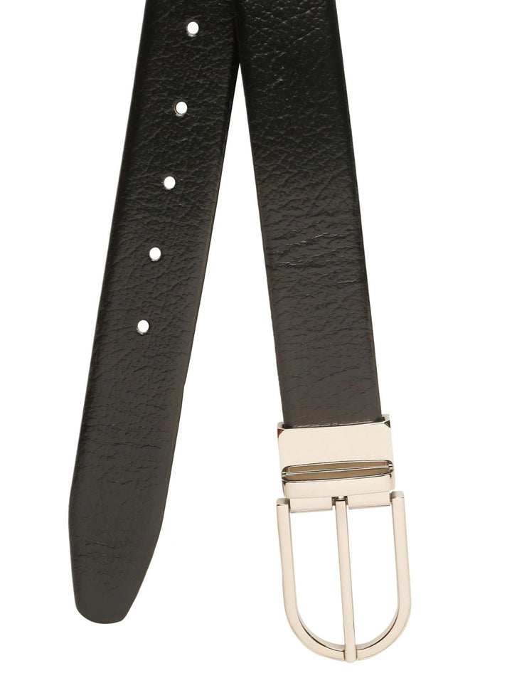 Teakwood Leathers Men Textured Leather Reversible Belt