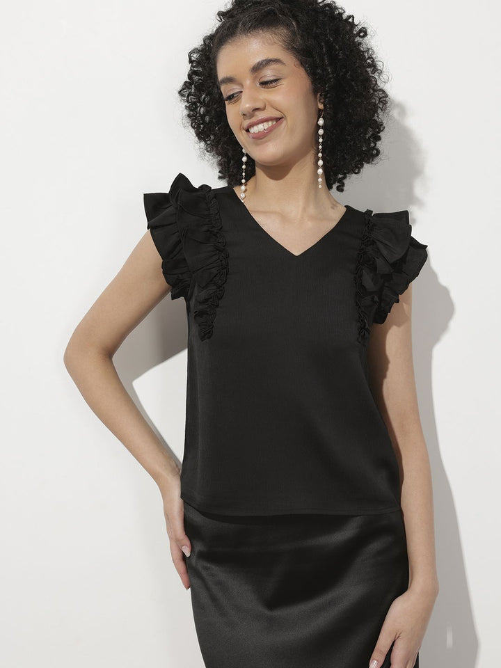 DressBerry Dark Romance Ruffled Rebel Top