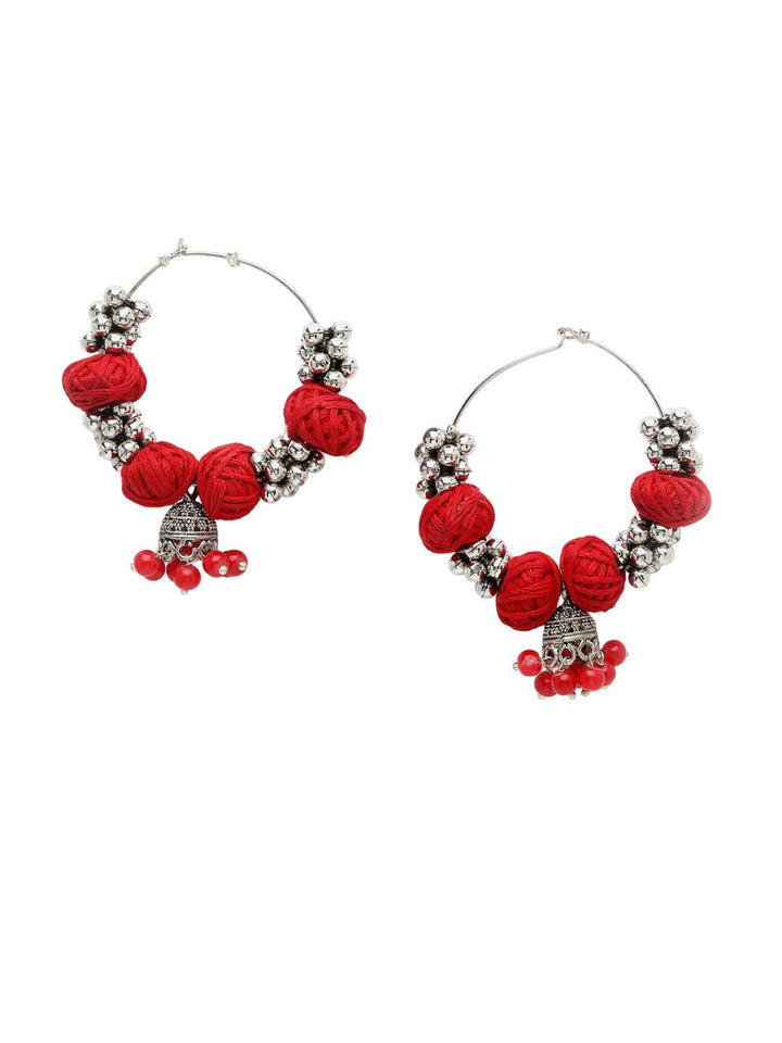 Anouk Silver Plated Circular Hoop Earrings