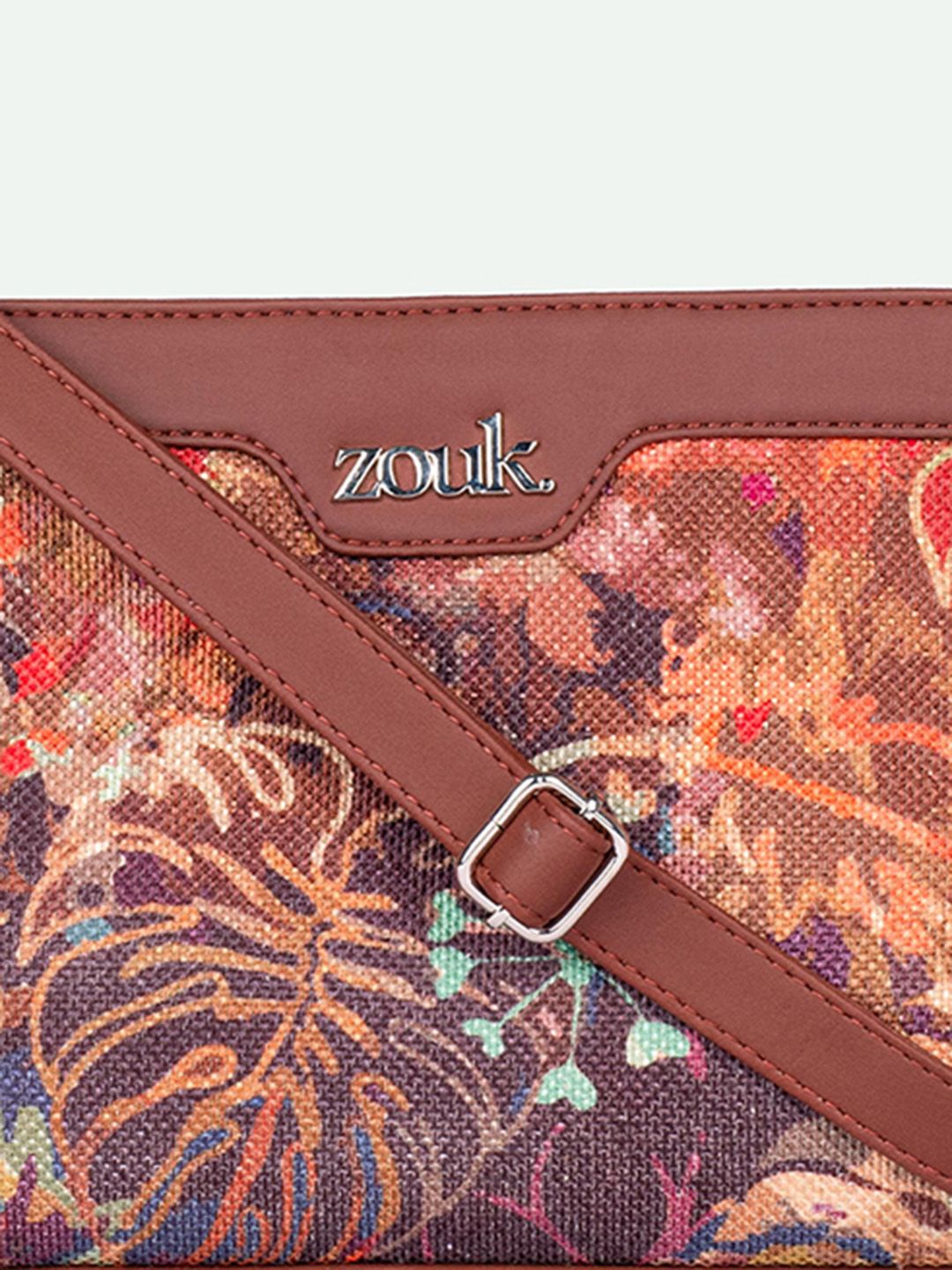 ZOUK FloLov Harmony Floral Printed Structured Sling Bag