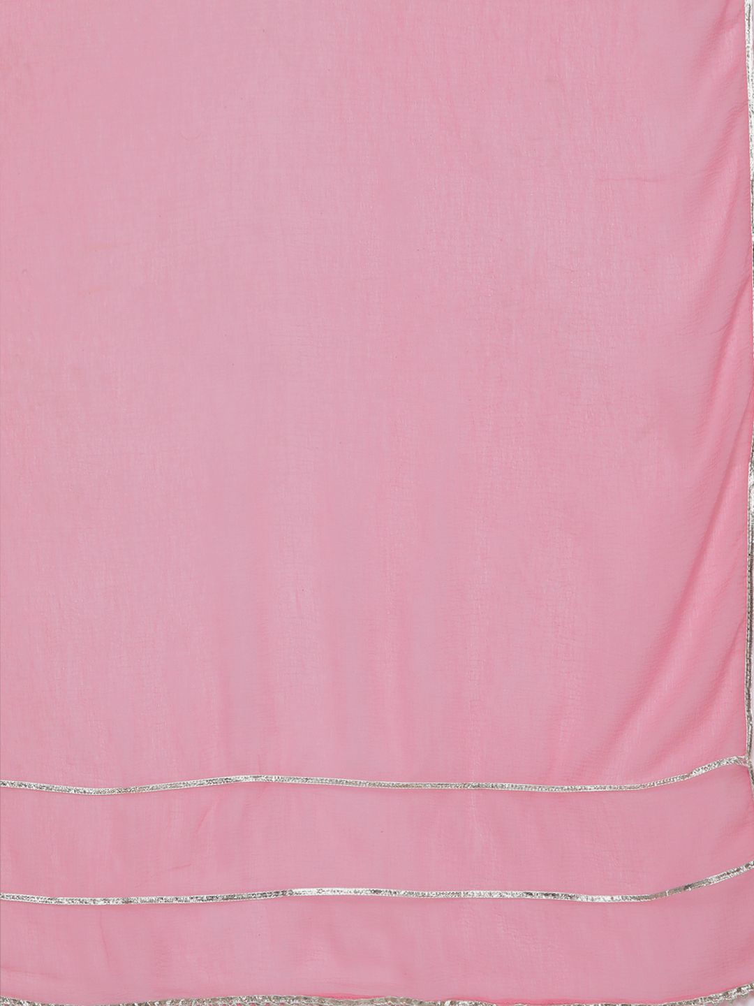 Libas Floral Embroidered Regular Mirror Work Kurta With Trousers & Dupatta