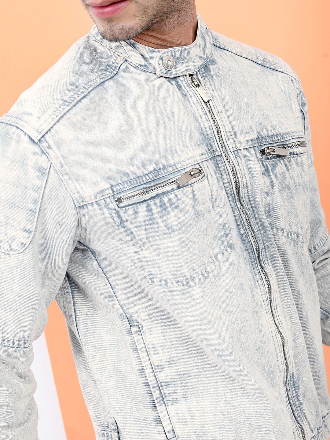 HIGHLANDER Men Blue Solid Jacket