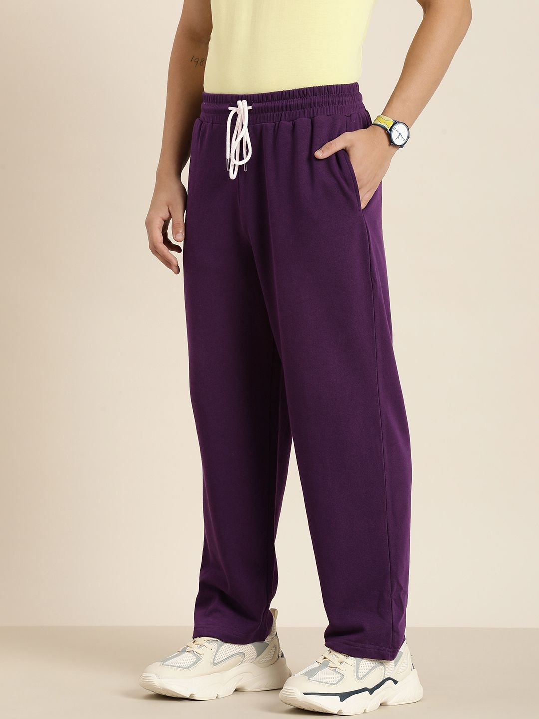 DILLINGER Men Lightweight Relaxed Fit Baggy Kintted Track Pants