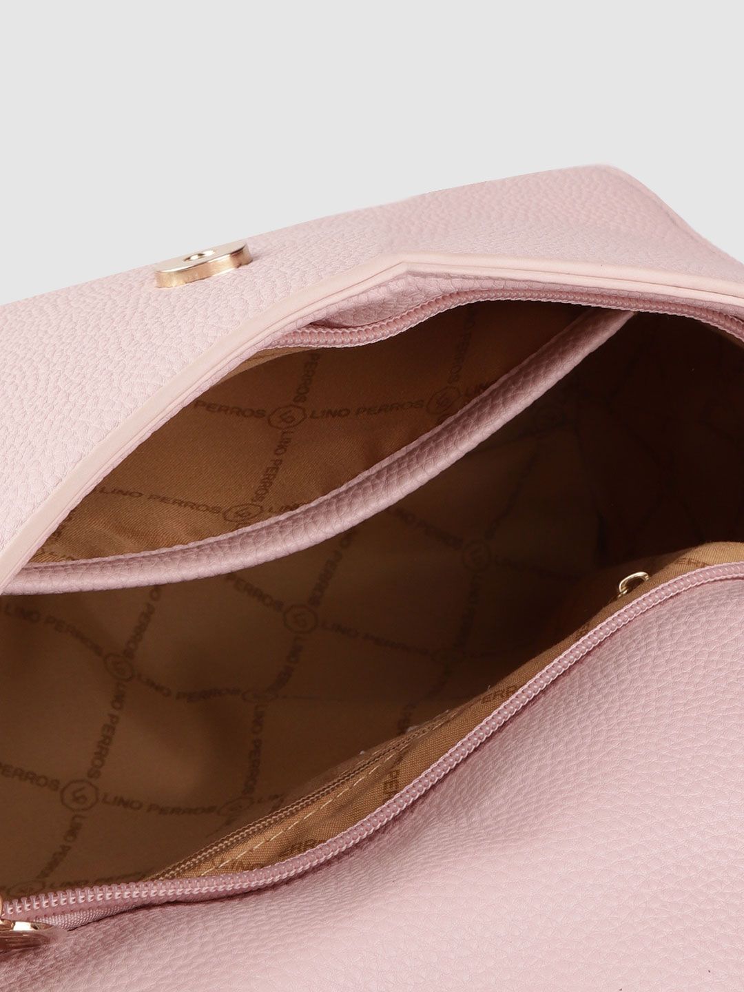 Lino Perros Pink Solid Shoulder Bag