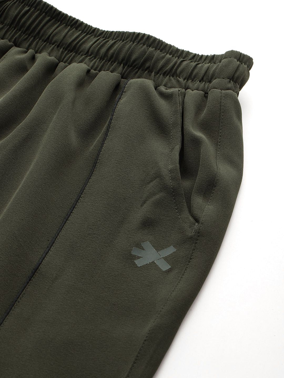 HRX by Hrithik Roshan Women Mid-Rise Lifestyle Track Pants with Toggle Hem