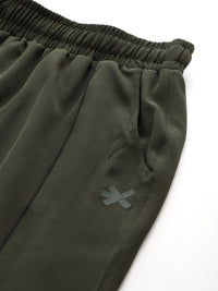 HRX by Hrithik Roshan Women Mid-Rise Lifestyle Track Pants with Toggle Hem