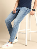 Being Human Men Slim Fit Low Distress Light Fade Stretchable Jeans