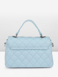 DressBerry Textured Structured Satchel Bag with Quilted