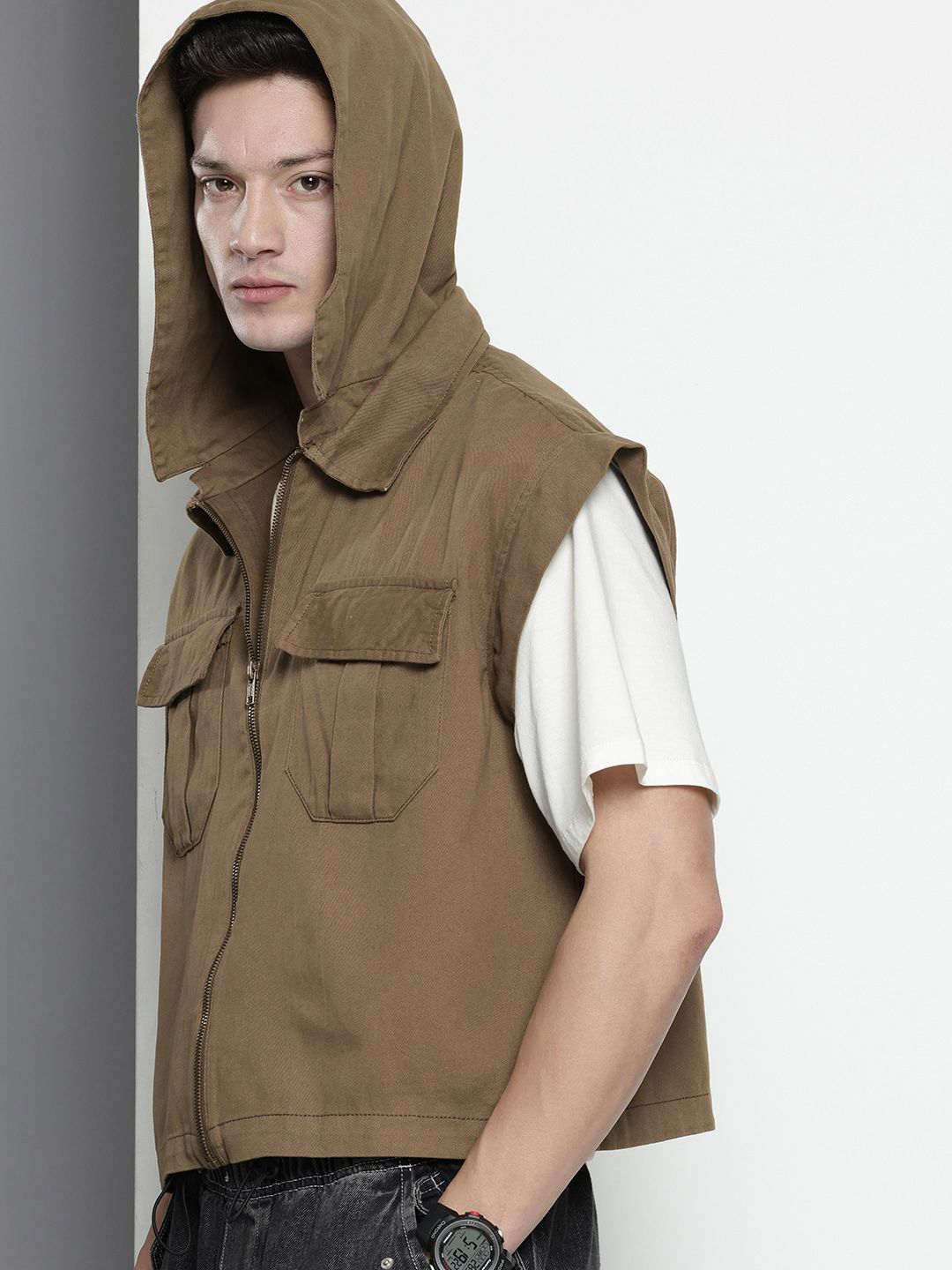 The Indian Garage Co Hooded Pure Cotton Casual Shirt