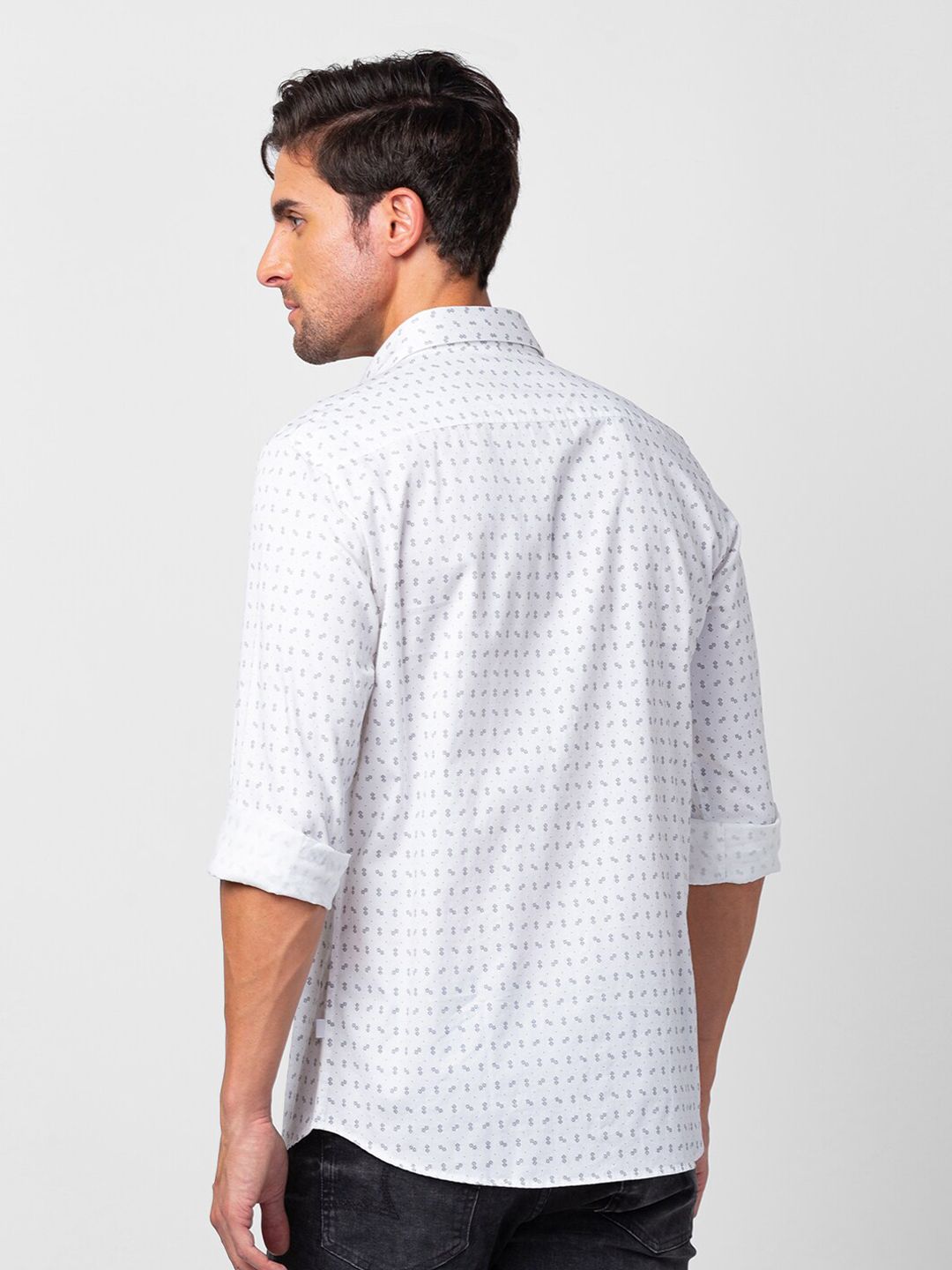 SPYKAR Men Cotton Slim Fit Printed Casual Shirt