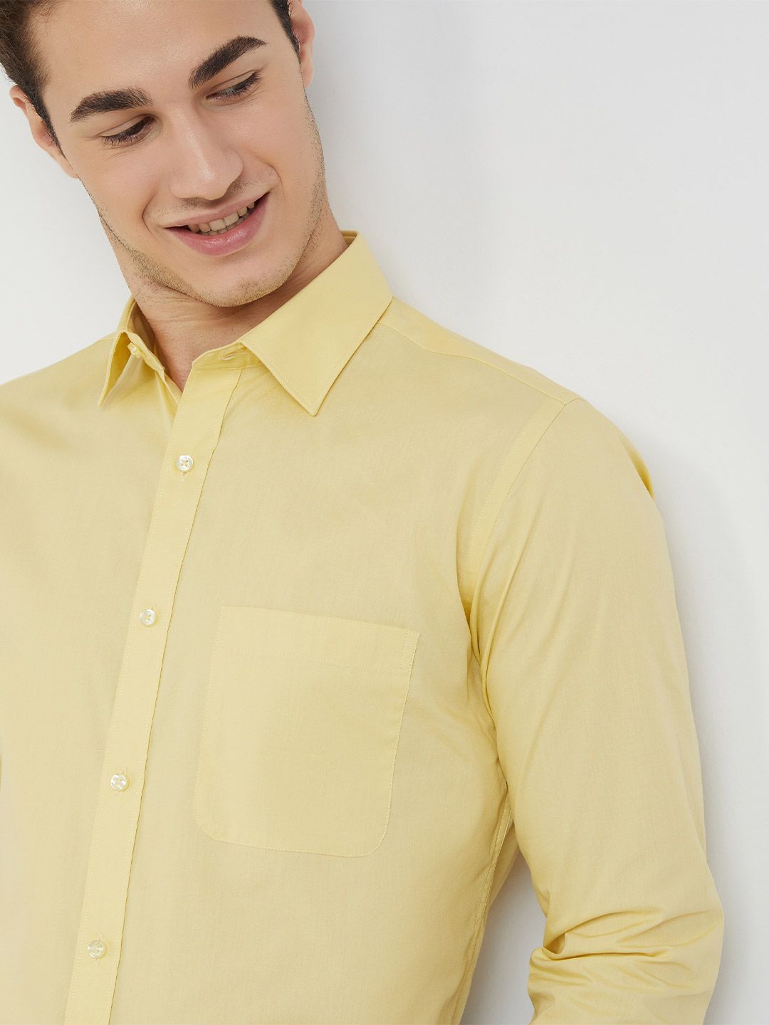 Raymond Solid Slim Fit Pure Cotton Formal Shirt