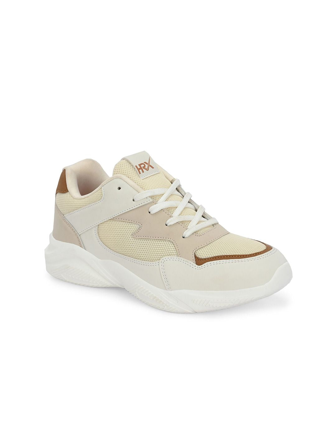 HRX by Hrithik Roshan Women Cream-Coloured Mesh Running Shoes