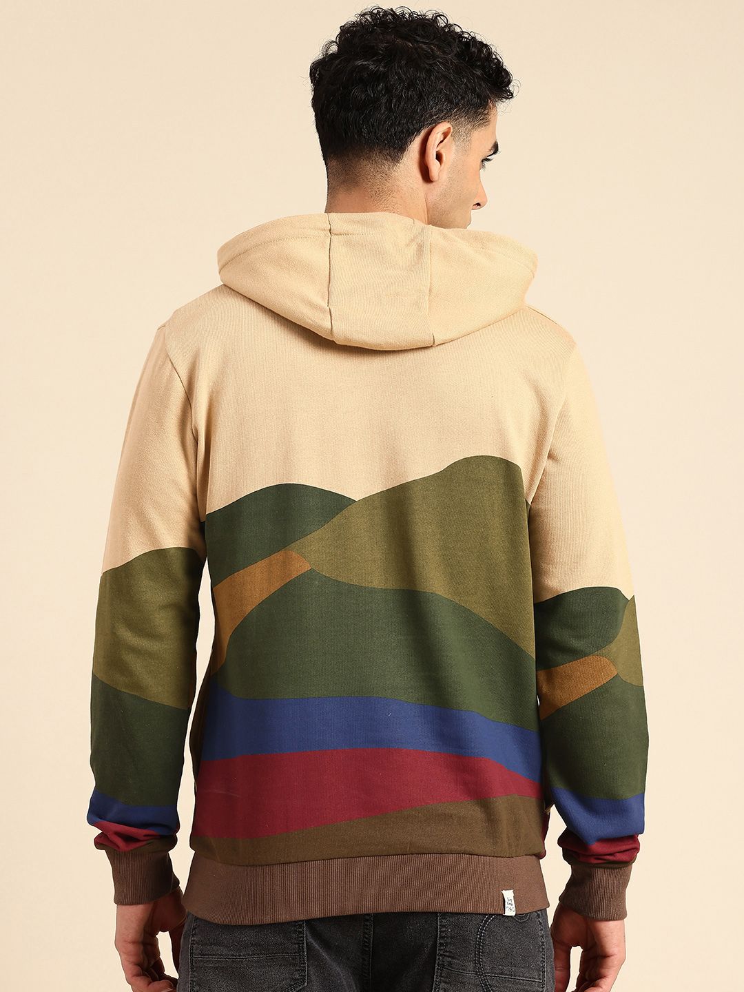 Being Human Men Printed Pure Cotton Hooded Sweatshirt