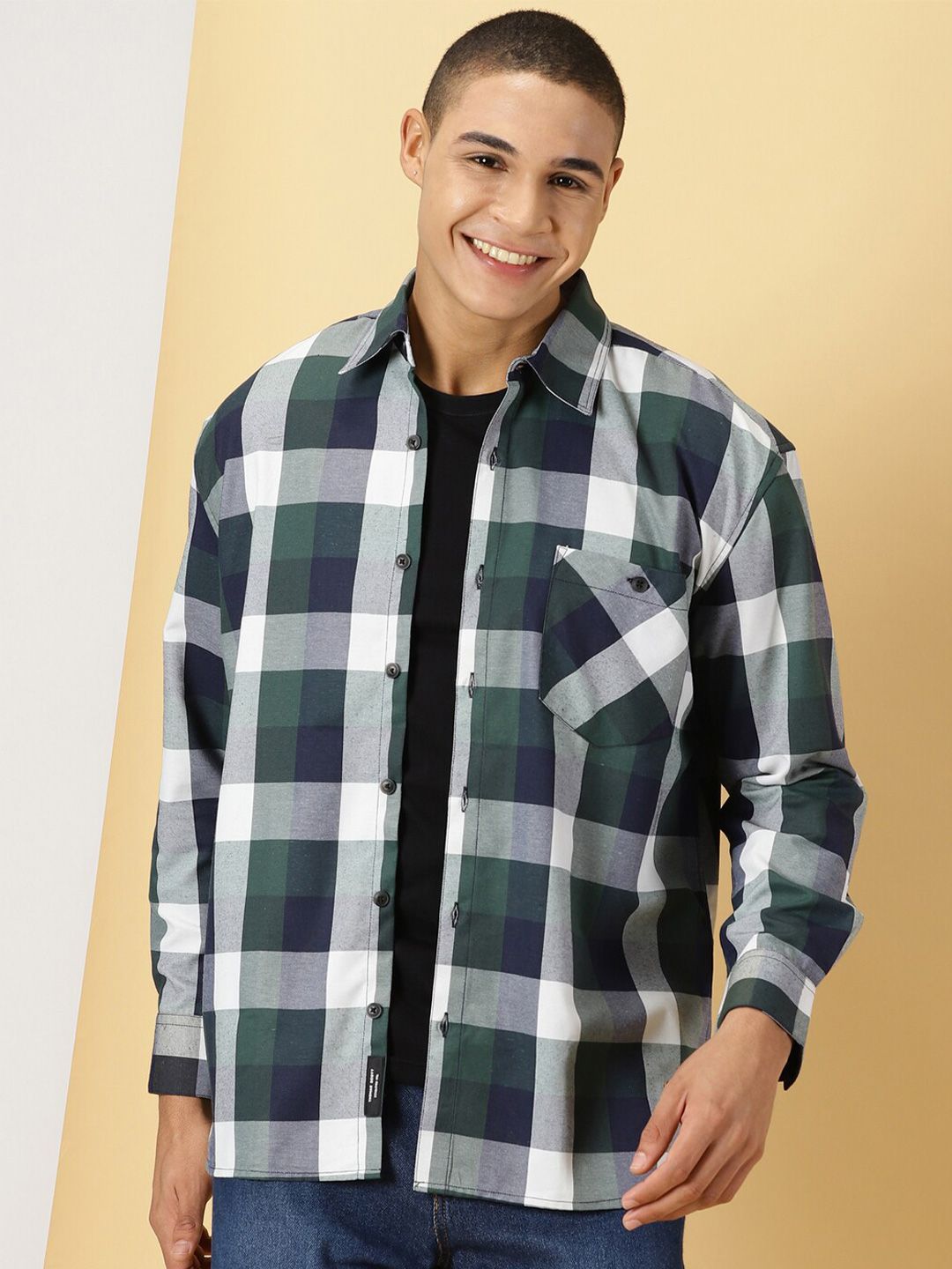 Thomas Scott Classic Tartan Checks Opaque Checked Cotton Casual Shirt