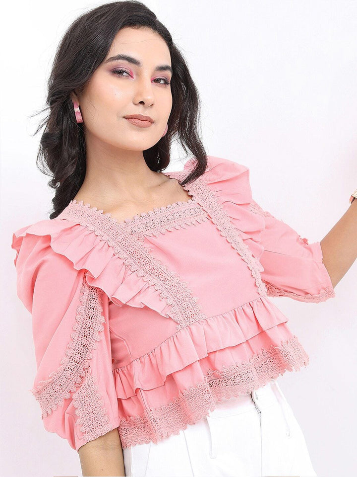 Tokyo Talkies Lace Blouson Top