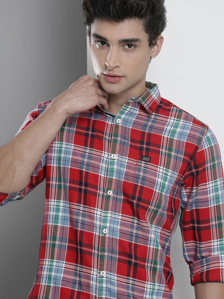 The Indian Garage Co Men Checked Casual Shirt