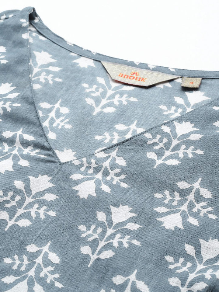 Anouk Ethnic Motifs Printed Regular Kurta with Trousers & With Dupatta