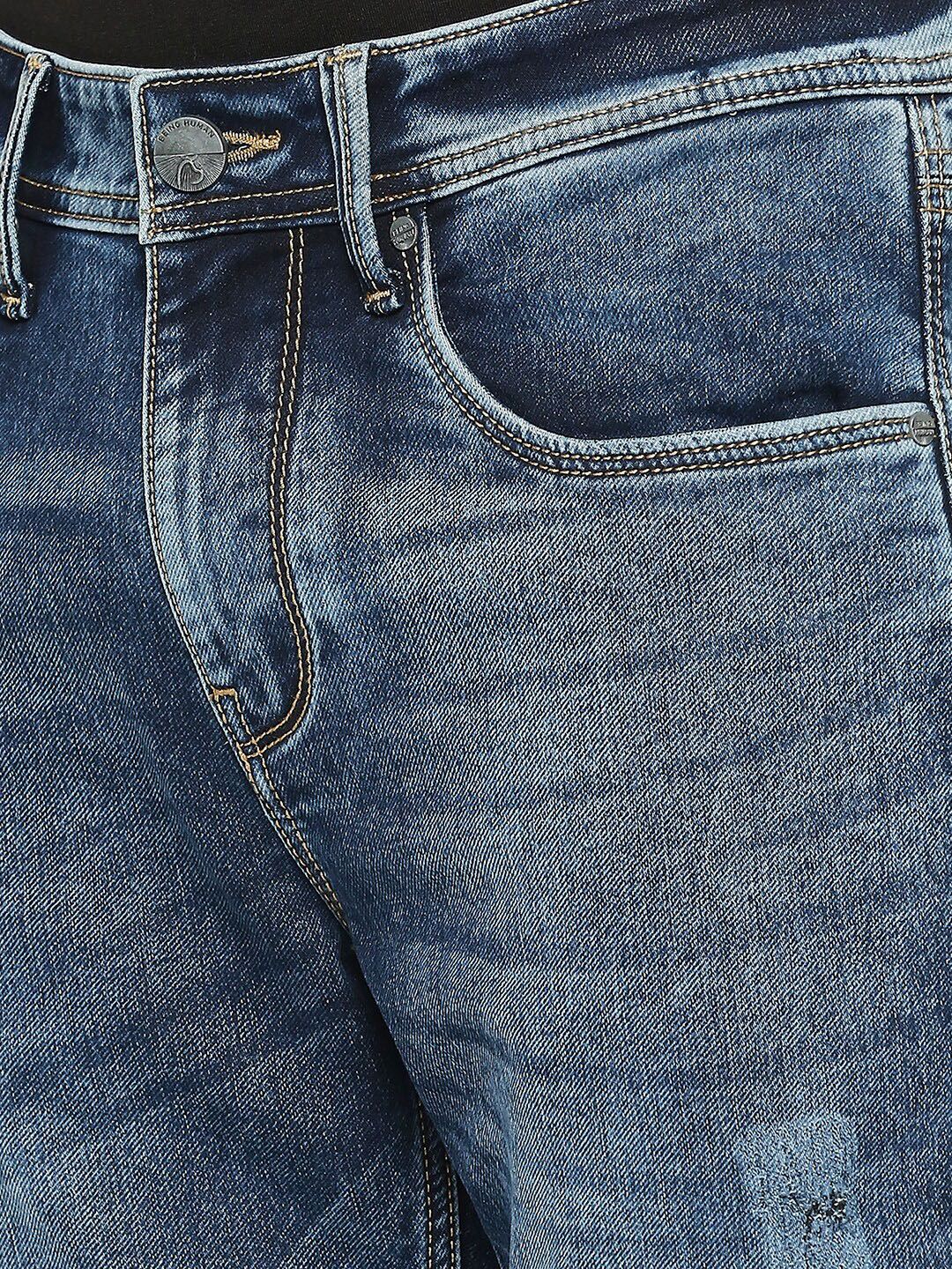 Being Human Men Clean Look Mid Rise Heavy Fade Jeans