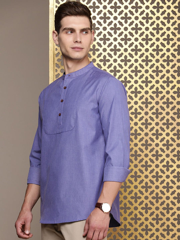 House of Pataudi Band Collar Rozana Kurta