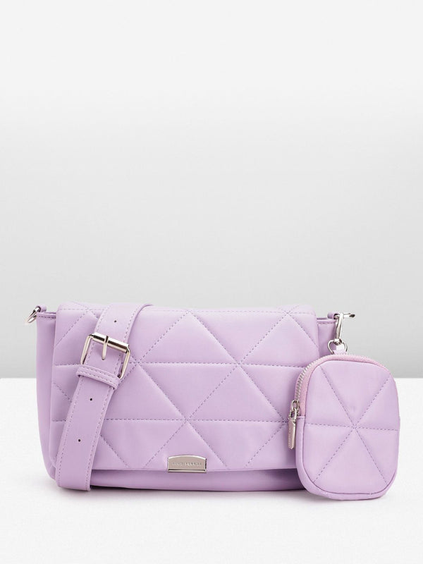 Lino Perros Structured Sling Bag with Quilted Detail