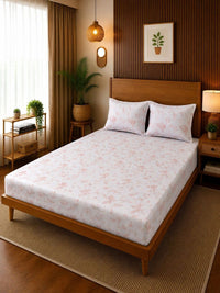 Moda Rapido X KLOTTHE Cadar Putih Bunga 400 TC dengan 2 Sarung Bantal