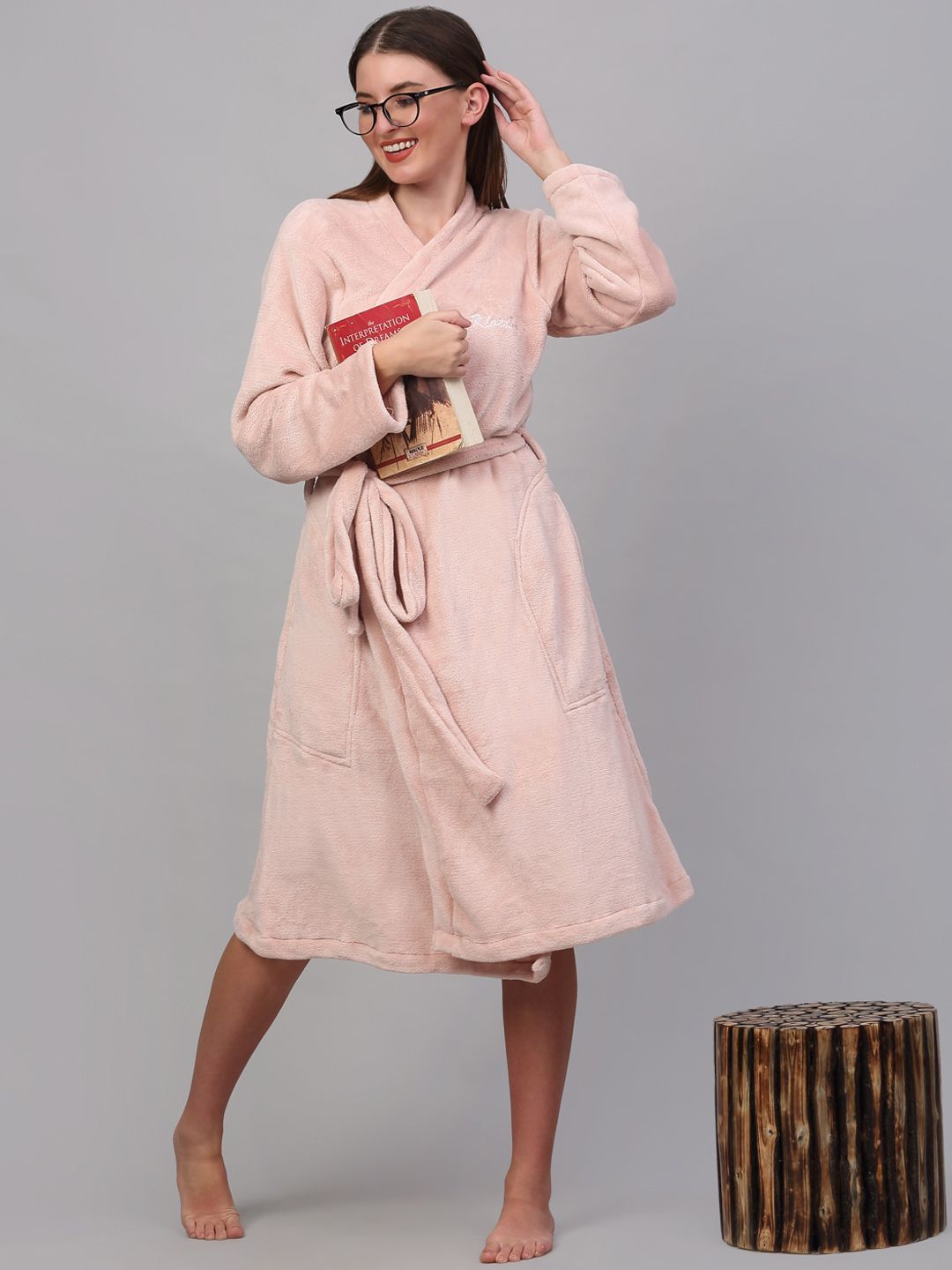 KLOTTHE Woolen Bath Robe With Belt