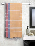 KLOTTHE Unisex Set of 4 Striped 210 GSM Bath Towels