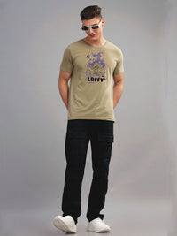 ADRO Men Typography Printed Applique T-shirt