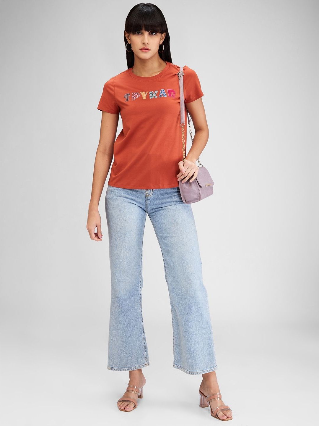 SPYKAR Women Typography T-shirt